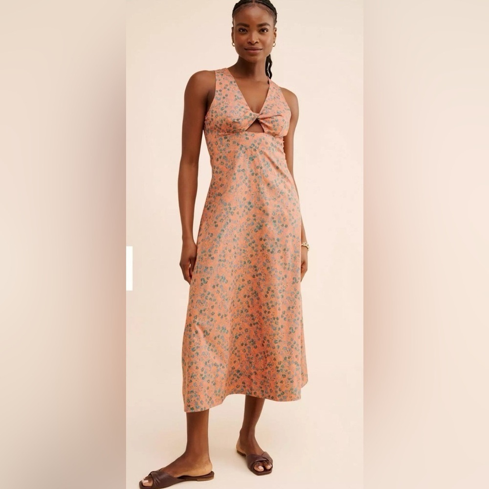 NWT Madewell Stephanie Twist Front Midi Dress (14)